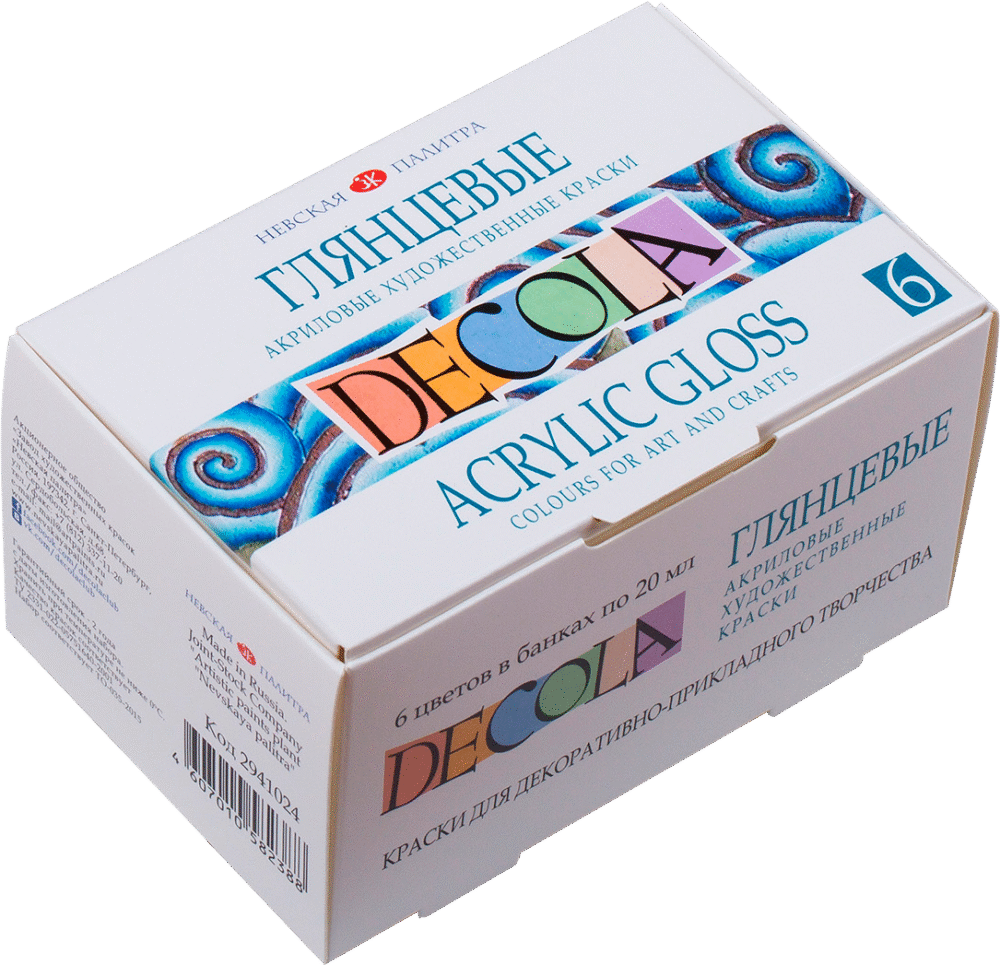 2941024 Set acril lucios Decola 6*20 ml