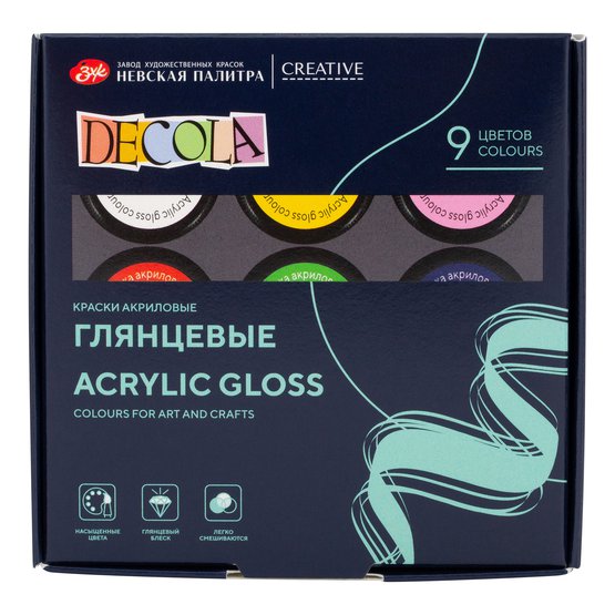 Set acril lucios Decola 9*20 ml
