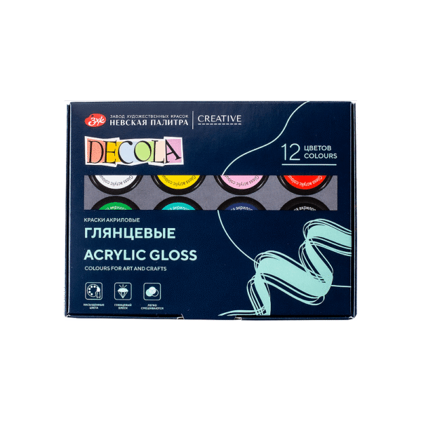 Set acril lucios Decola 12*20 ml