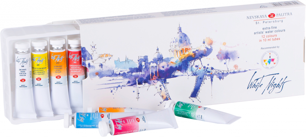 19411243 Набор акварельных красок, "Белые ночи" IWS 12 туб х10 мл. 19411243