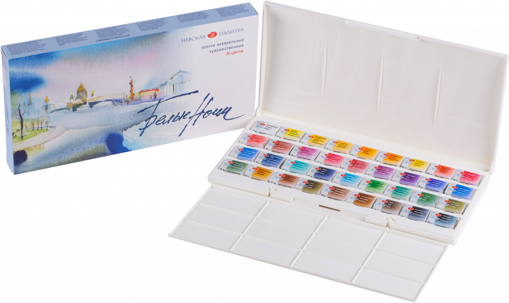 1942258 Acuarela White Nights, 36 chiuvete, plastic