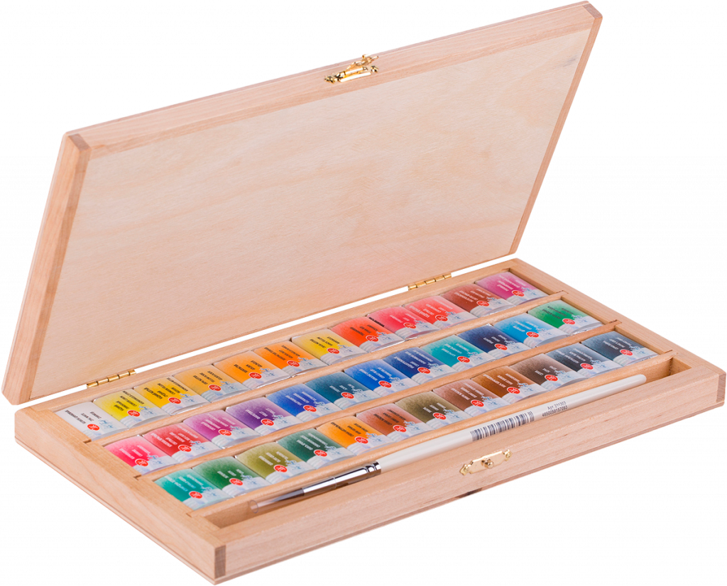 1943040 Set acuarela White Nights 36 chiuvete, pensula