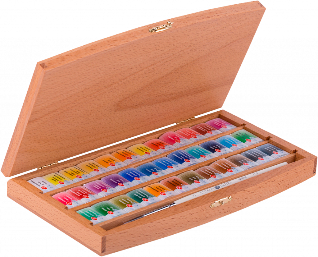 1944086 Набор акварель БН 36кювет кисть бук