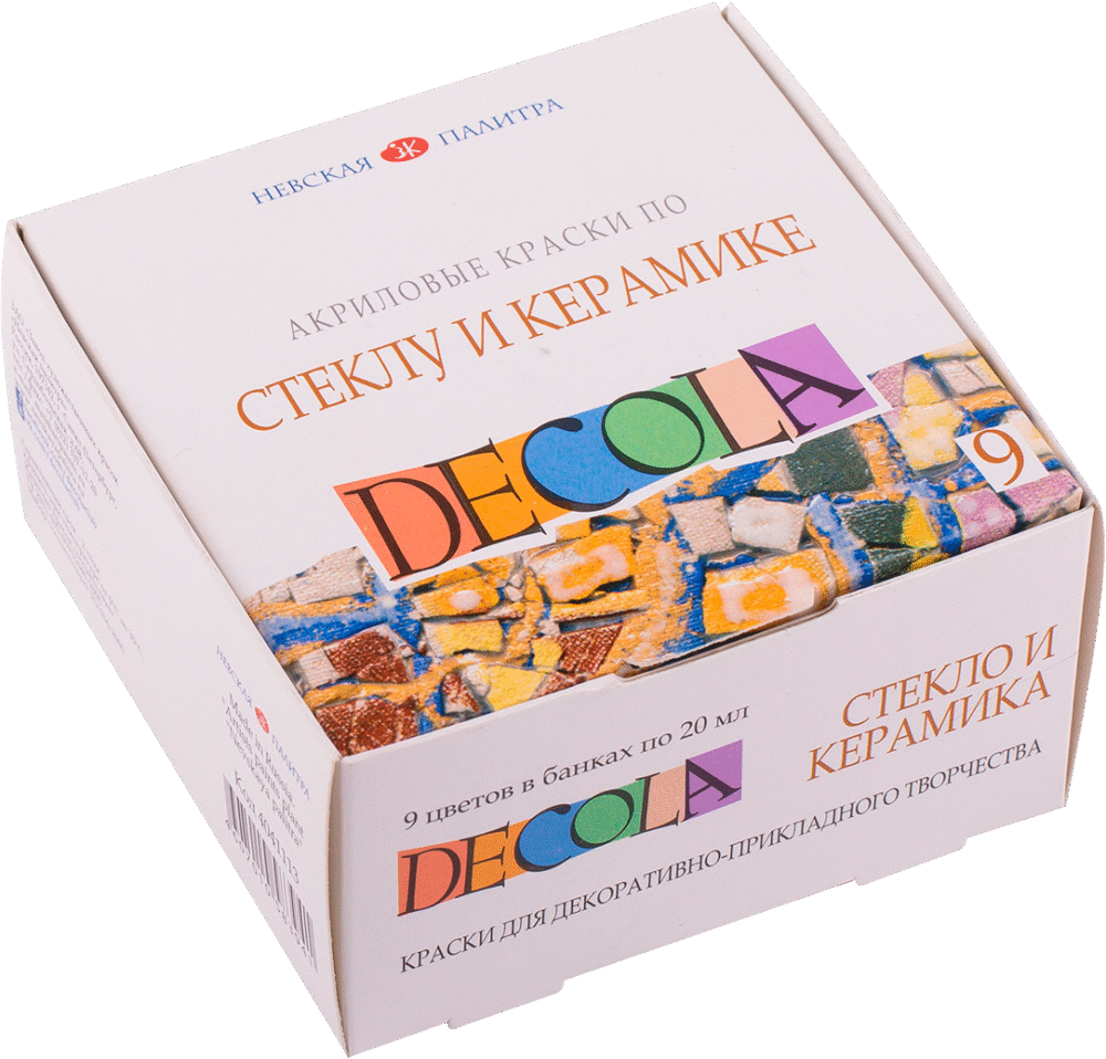 4041113 Set acril sticla si ceramica 9*20 ml