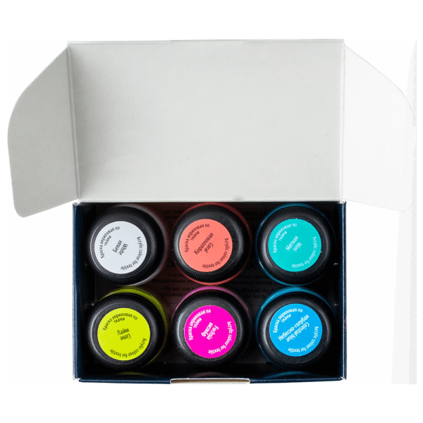 Set acril textil  "Nuante moderne"  Decola 6*20 ml