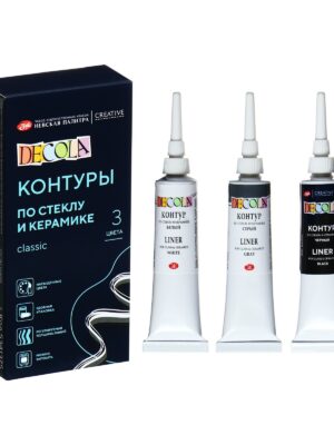 Set linere sticla si ceramica classic Decola 3*18 ml