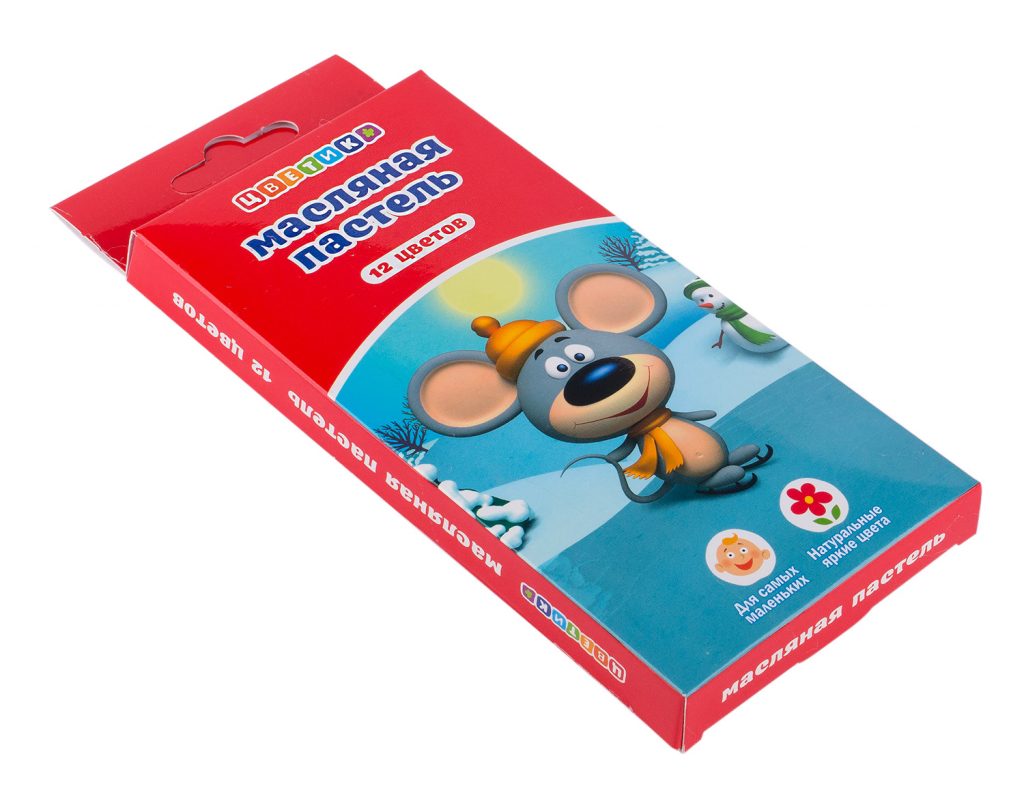 7041969 Цветик Набор масляной пастели, 12 цветов, картон. уп.