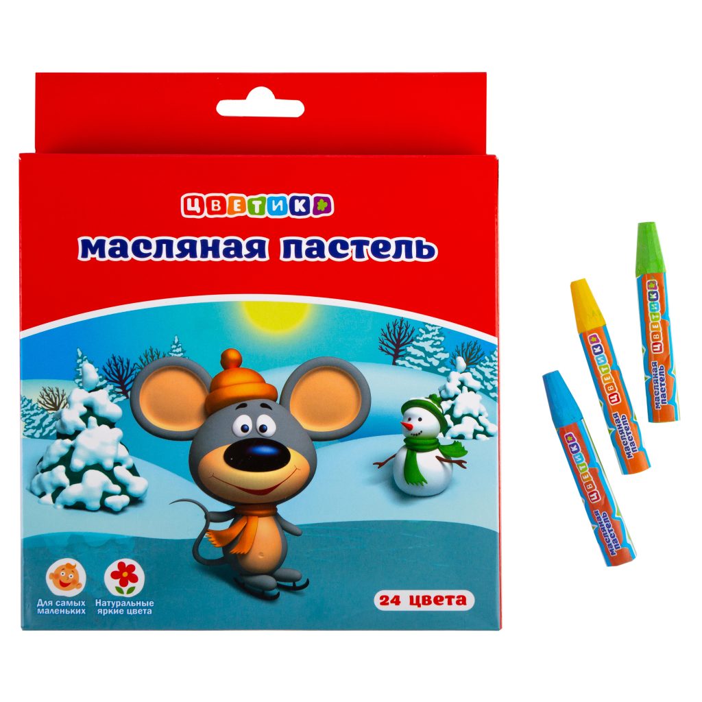 7041971 Цветик Набор масляной пастели, 24 цвета, карт. уп.