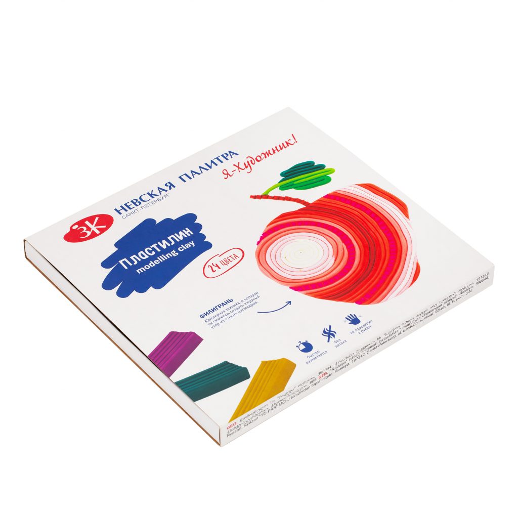 221411566 (1) Я - Художник! Набор пластилина детского классического со стеком, 480 г, 24 цвета 221411566