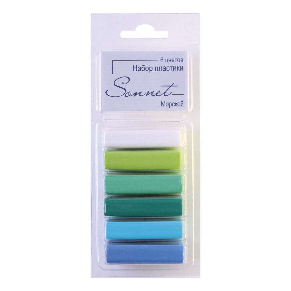 591031244 (1) Сонет Набор пластики "Морской", 6 цветов, 120 г