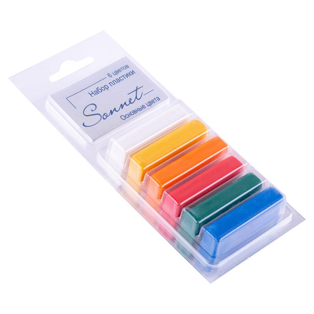 59103592 (2) Сонет Набор пластики "Основные цвета", 6 цветов, 120 г