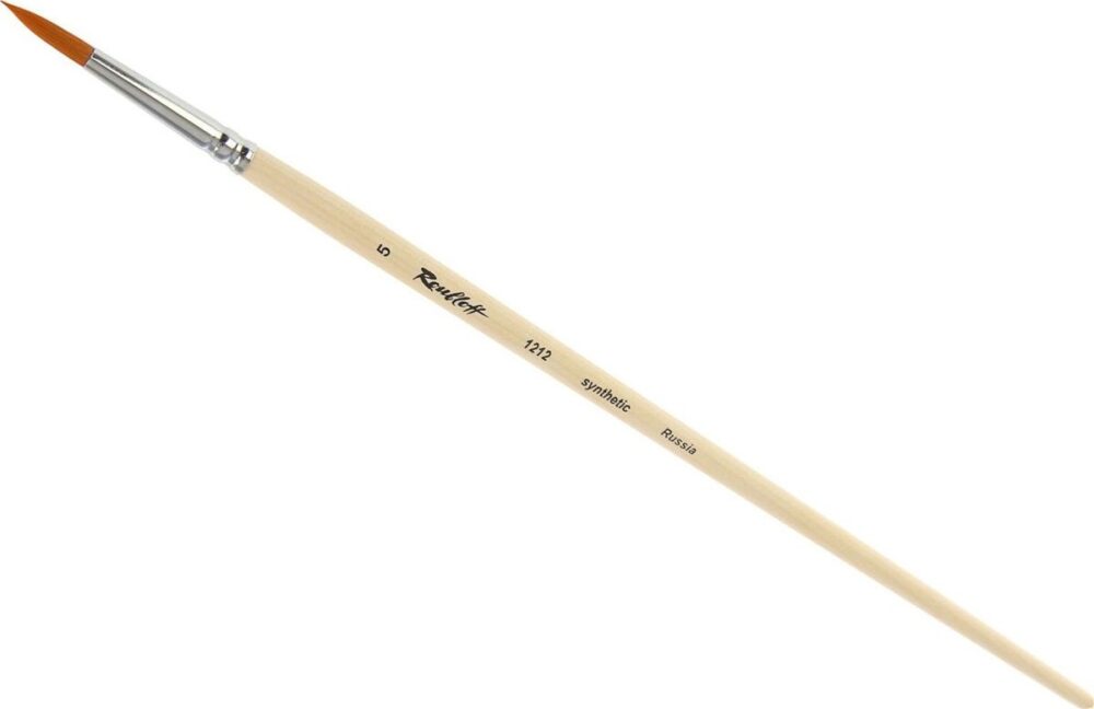 0000000000000 Синтетическая круглая кисть, ''Roubloff'' c длинной ручкой. 1212