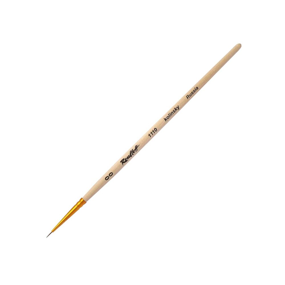 0c0716ee3cd938cf25655d1e2cd9c136 Кисть колонок круглая, ''Roubloff'' с короткой ручкой. 1110