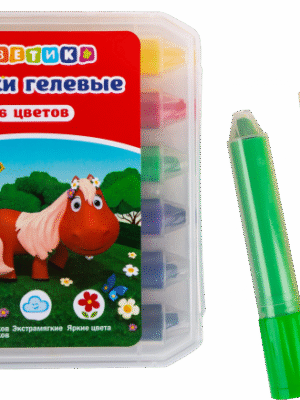 Set creioane cerate gel Tvetic 6 cul plastic