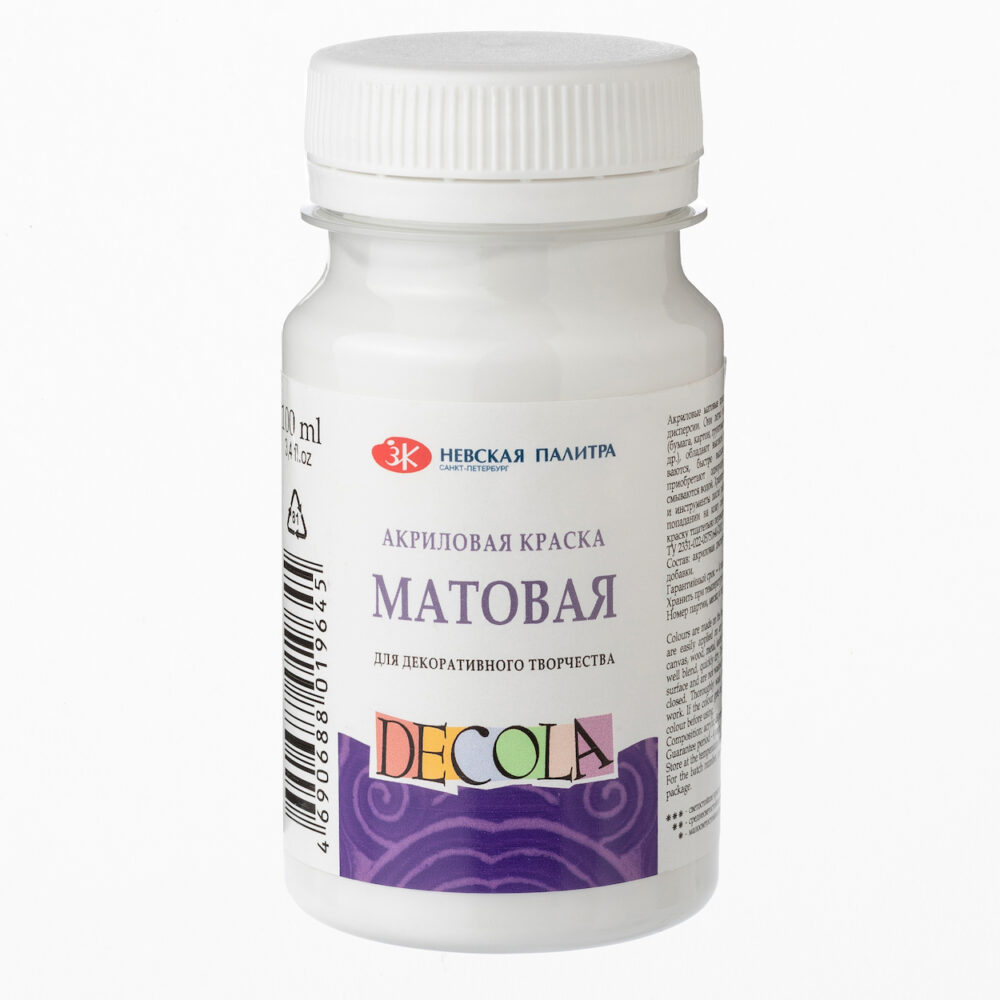 1 Acril alb mat “DECOLA” 100 ml. 14327104