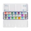 Set acuarelă "White Nights" Granulatie, 21x2,5 ml, metal