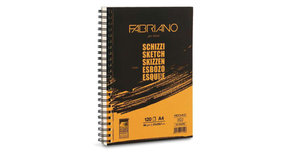 51482166 Bloc cu spirala pentru schite A5, Fabriano "Schizzi", 90 gr., 60 foi