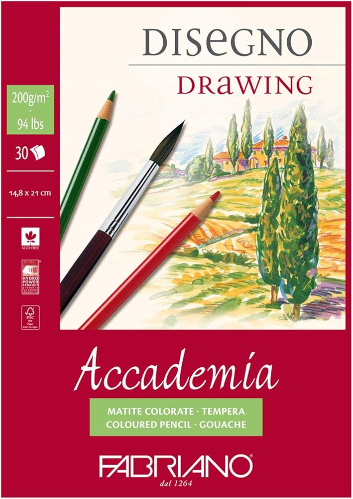 academ Блок для рисования "Accademia" 14,8x21 см, 200 г., 30 л.