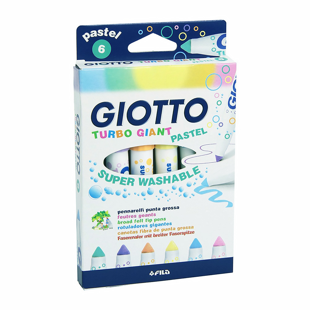 F431000 Набор фломастеров Giotto Turbo Giant Pastel 6 цв.