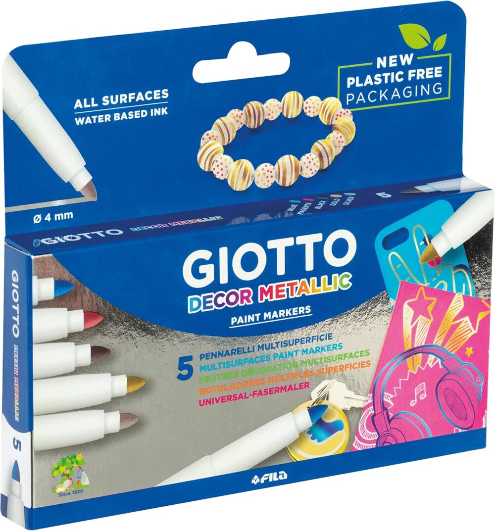 F4529 Set carioci Giotto Decor metalic 5 buc.