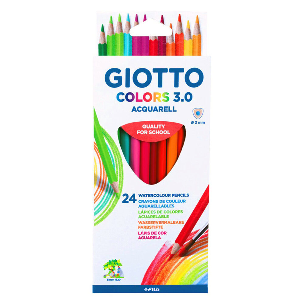 d137811116204l Набор цветных акварельных карандашей Giotto Colors, шестигранные, 3 мм, 24 цвета