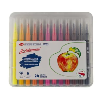 Set carioci acuarela  "Я-Художник!" 24 culori plastic
