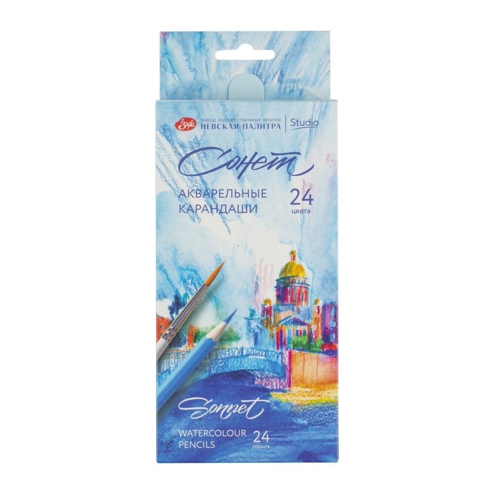 247501-2 Set creioane acuarelabile "Sonet" 24 culori