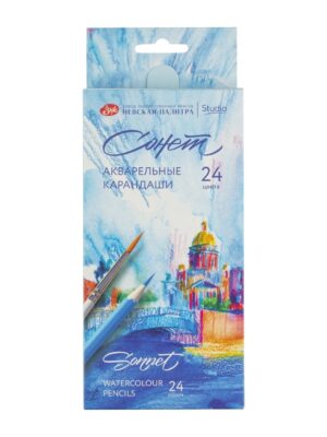 Set creioane acuarelabile "Sonet" 24 culori