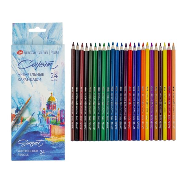 Set creioane acuarelabile "Sonet" 24 culori