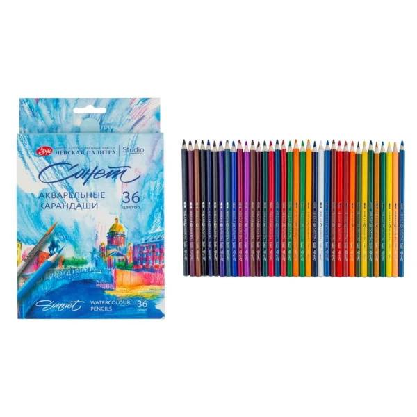 Set creioane acuarelabile "Sonet" 36 culori