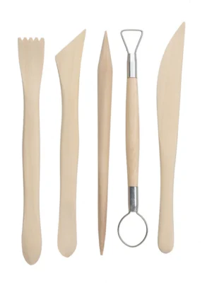Set instrumente pentru modelat si relief pe lut 5 bucati 10 varfuri.