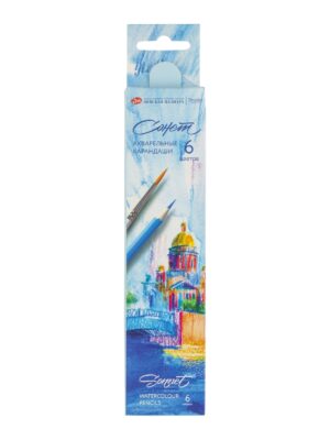 Set creioane acuarelabile "Sonet" 6 culori