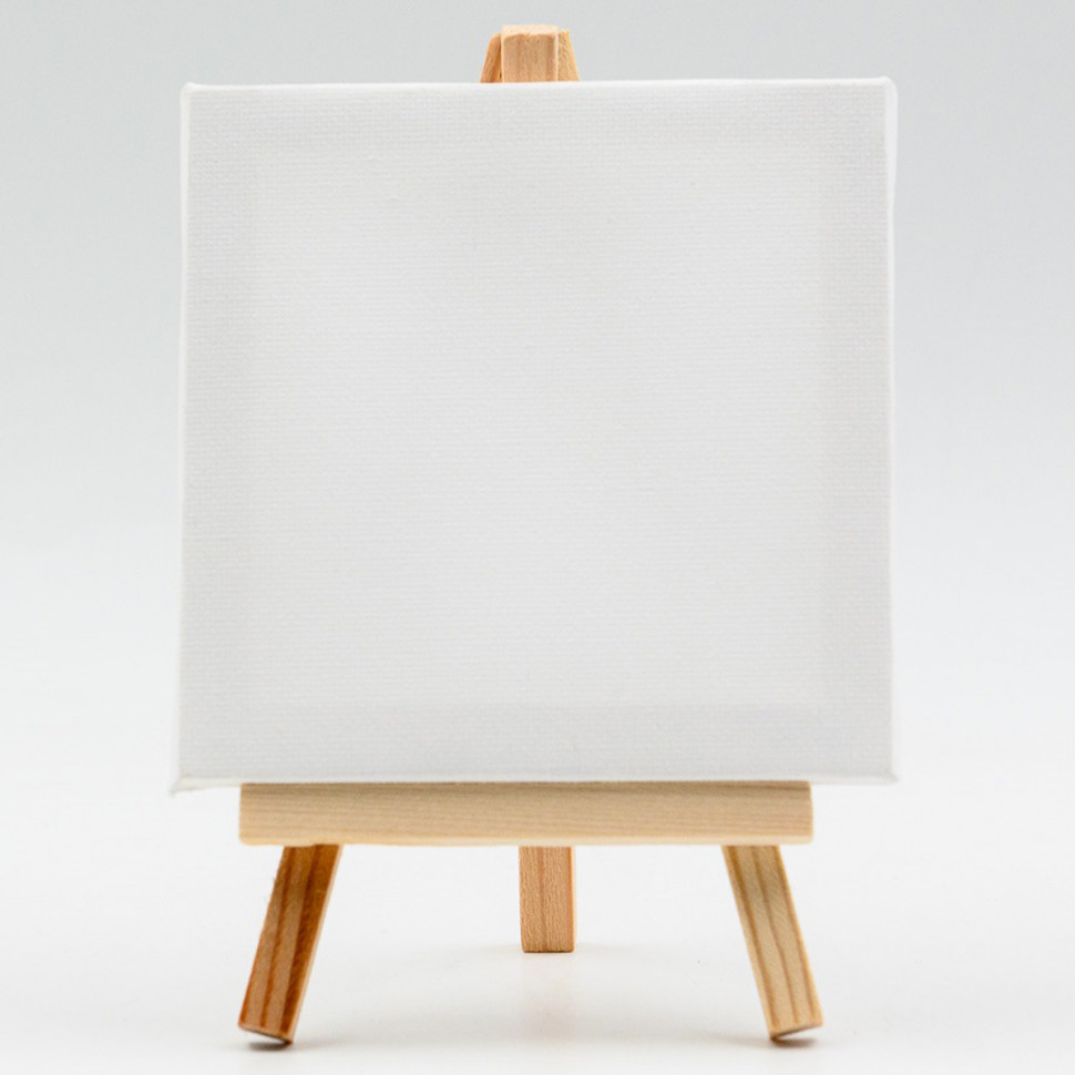 Набор мини-мольберт + холст (11*11)