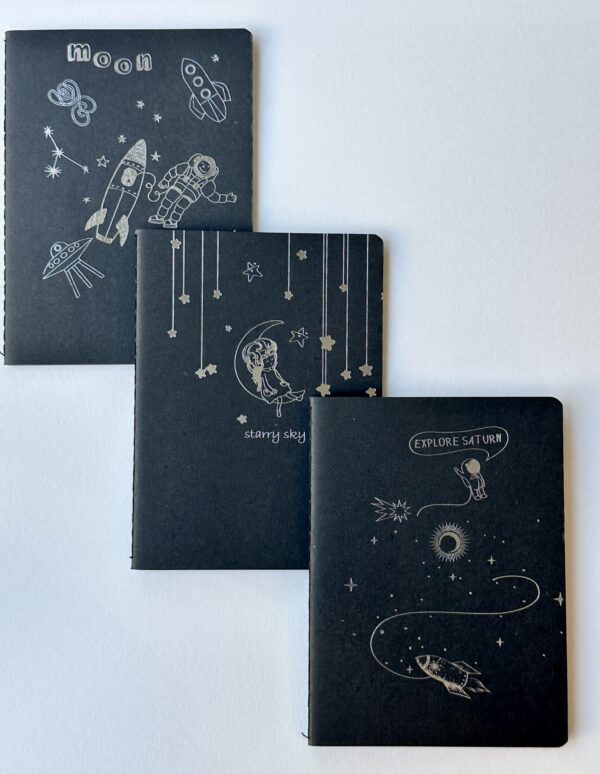 Блокнот с черными листами А5.