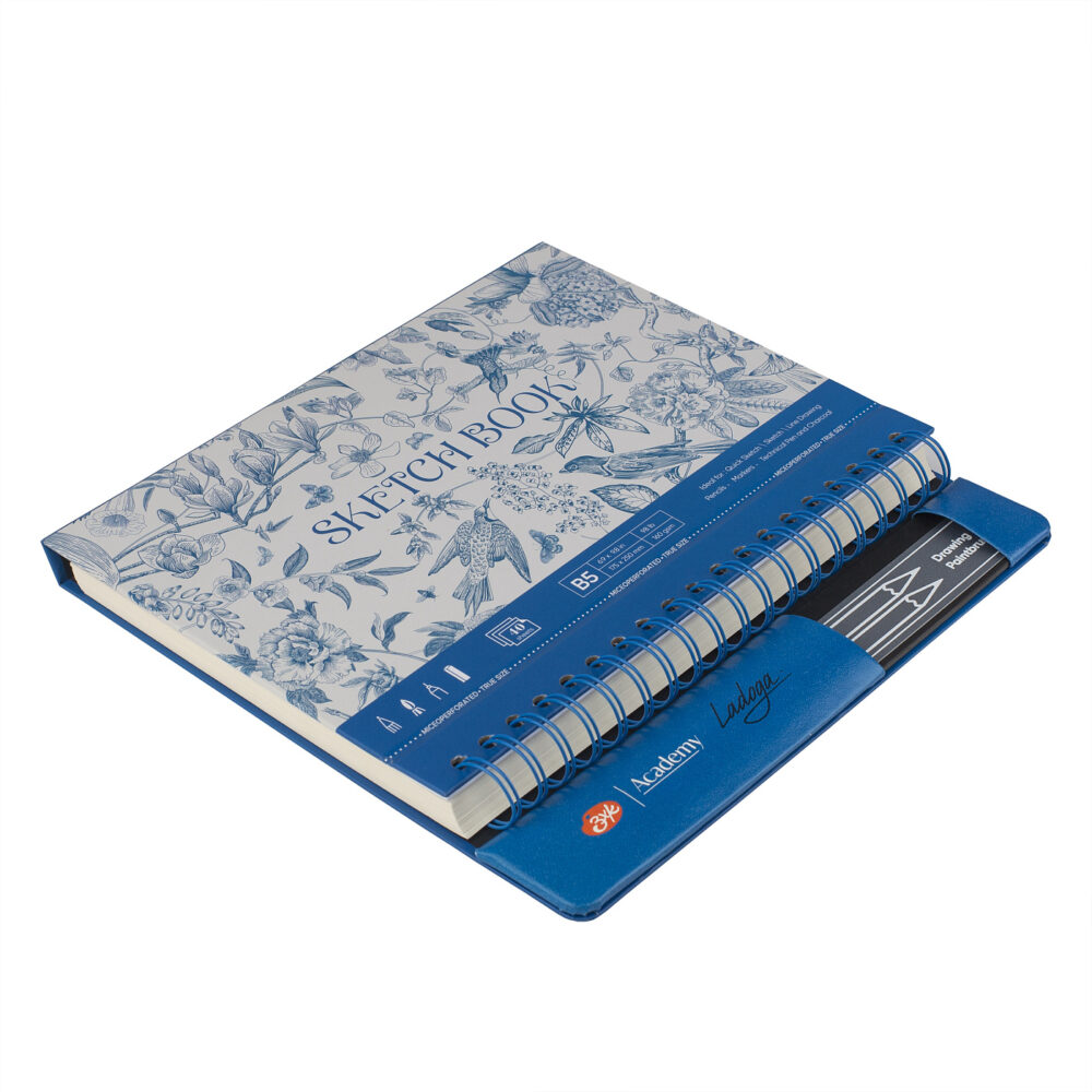 252452375 Скетчбук для графики "Ладога" 17,5х25 cм 40 л 160 г, 100% целлюлоза, жесткая обложка.