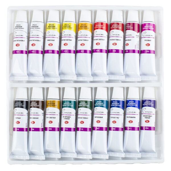 Set culori acrilice Sonet 18*10 ml
