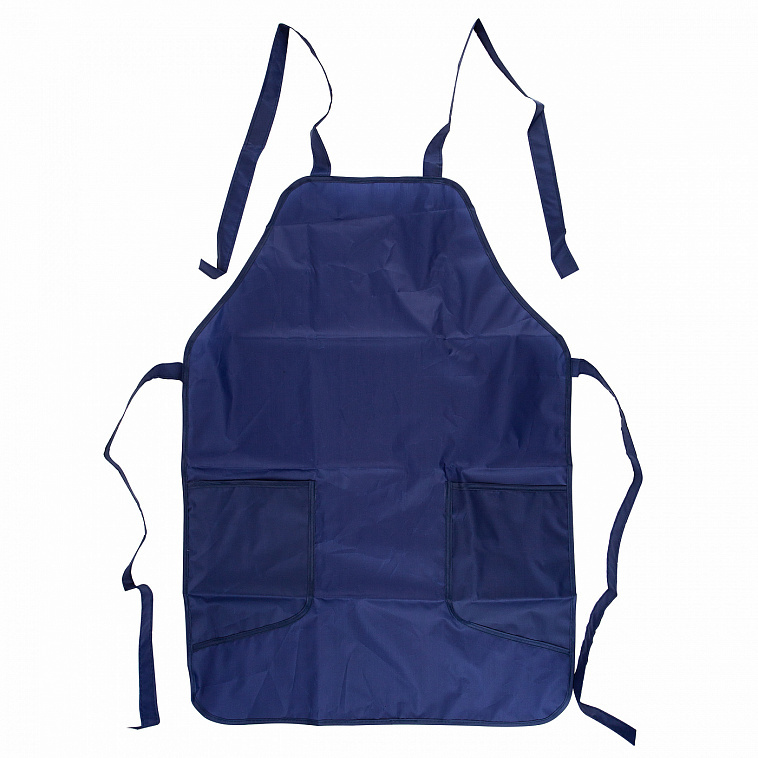 Фартук 50х70 см. передник, синий, 100% полиэстер."Цветик"