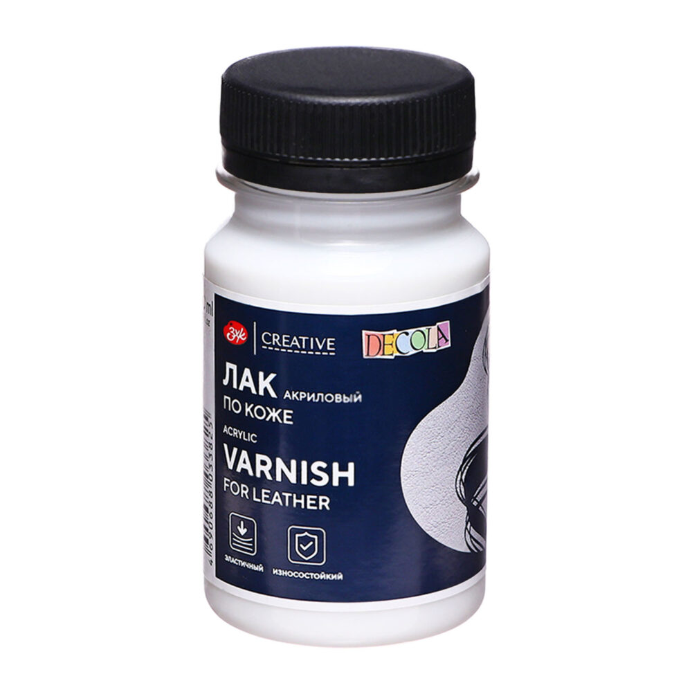 -5827978 Лак акриловый по коже, Decola, 100 мл, прозрачный, Невская палитра