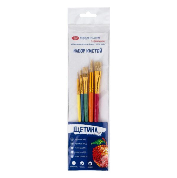 Set pensule par porc "Я-Художник!"  5 buc