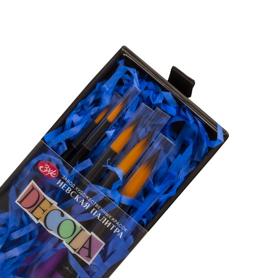 Набор кистей для рисования ''Decola'' №5, синтетика, 5 штук.