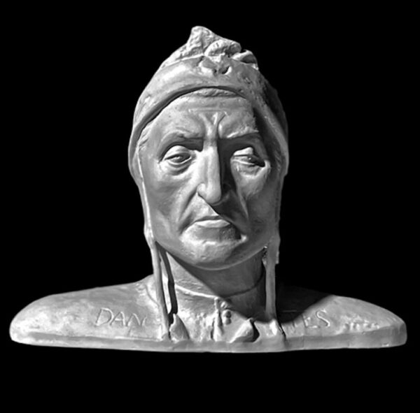 Голова Данте Алигьери, гипсовая модель